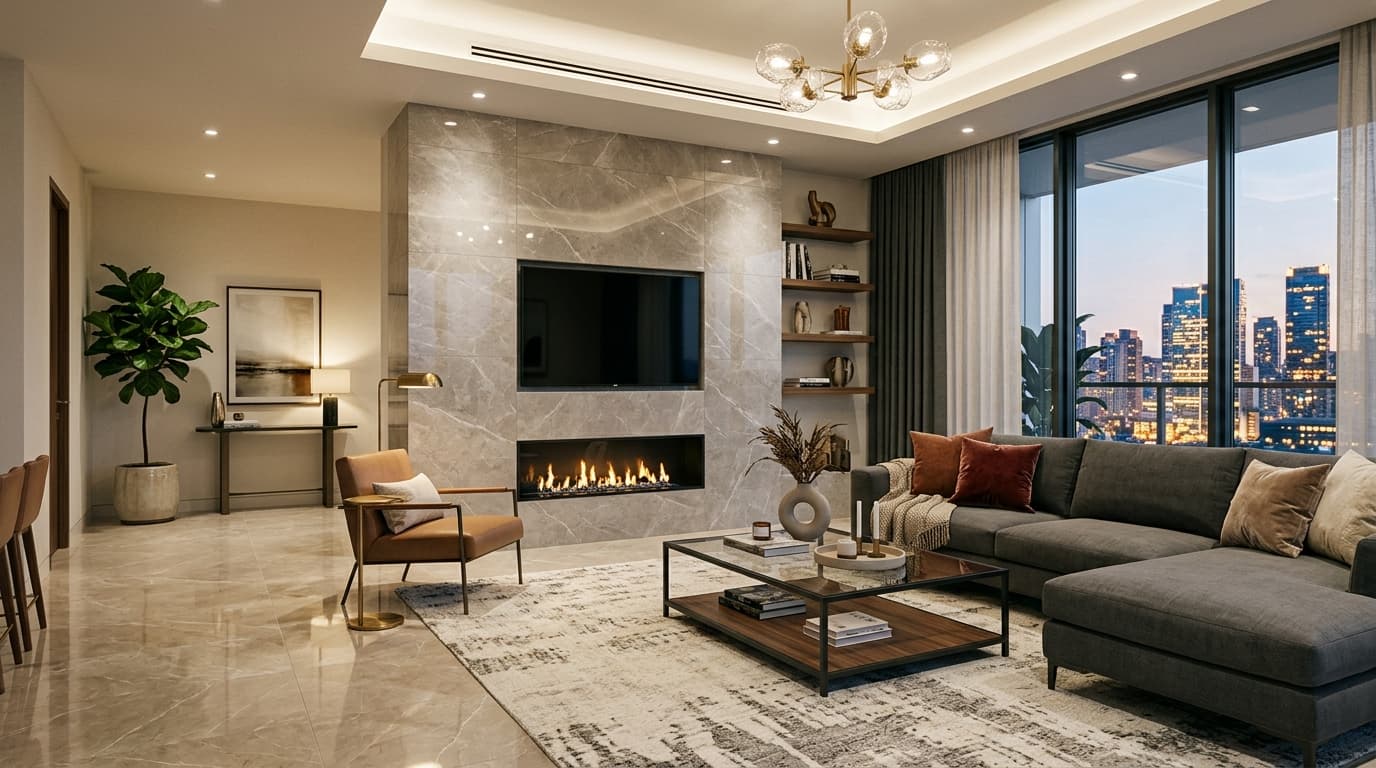 Luxury interior with Nuvanta architectural surfaces